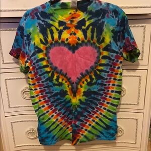 Colorful Tie-Dye Heart Women’s T-Shirt